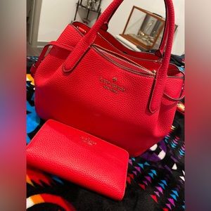 Red satchel, Kate Spade